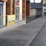 Commercial street and brickwork paving