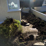 Baldoyle residential paving front and back of house - work in progress