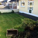 Baldoyle residential paving front and back of house - before